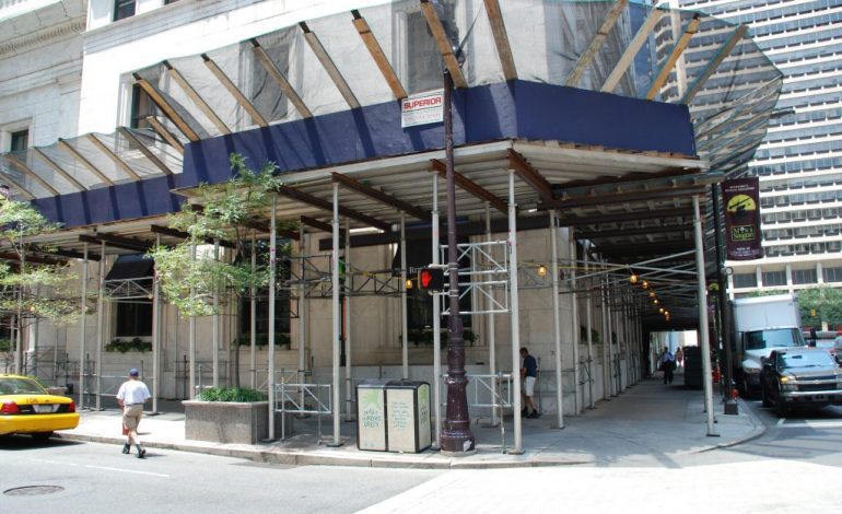 scaffolding sidewalk shed