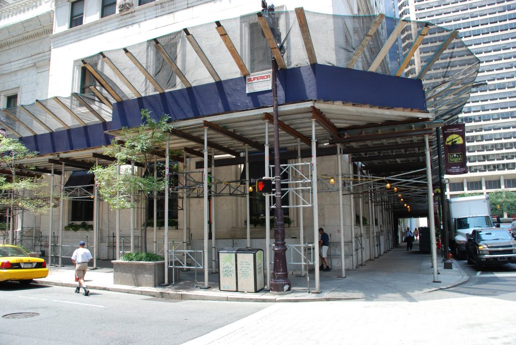 scaffolding sidewalk shed